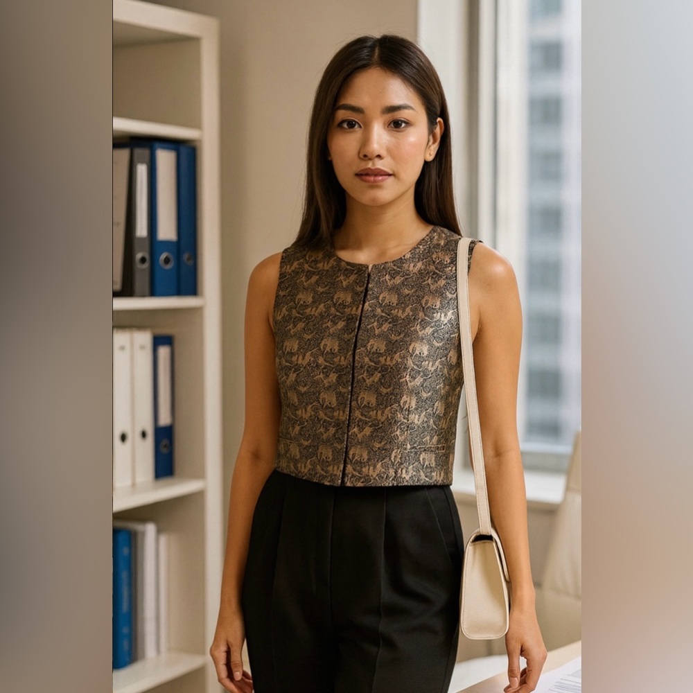 Emanuel Ungaro Embroidered Brocade Vest